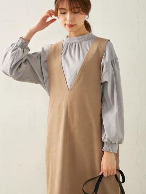 ツイルジャンパースカート　マタニティ・授乳服【出産後も長く使える】