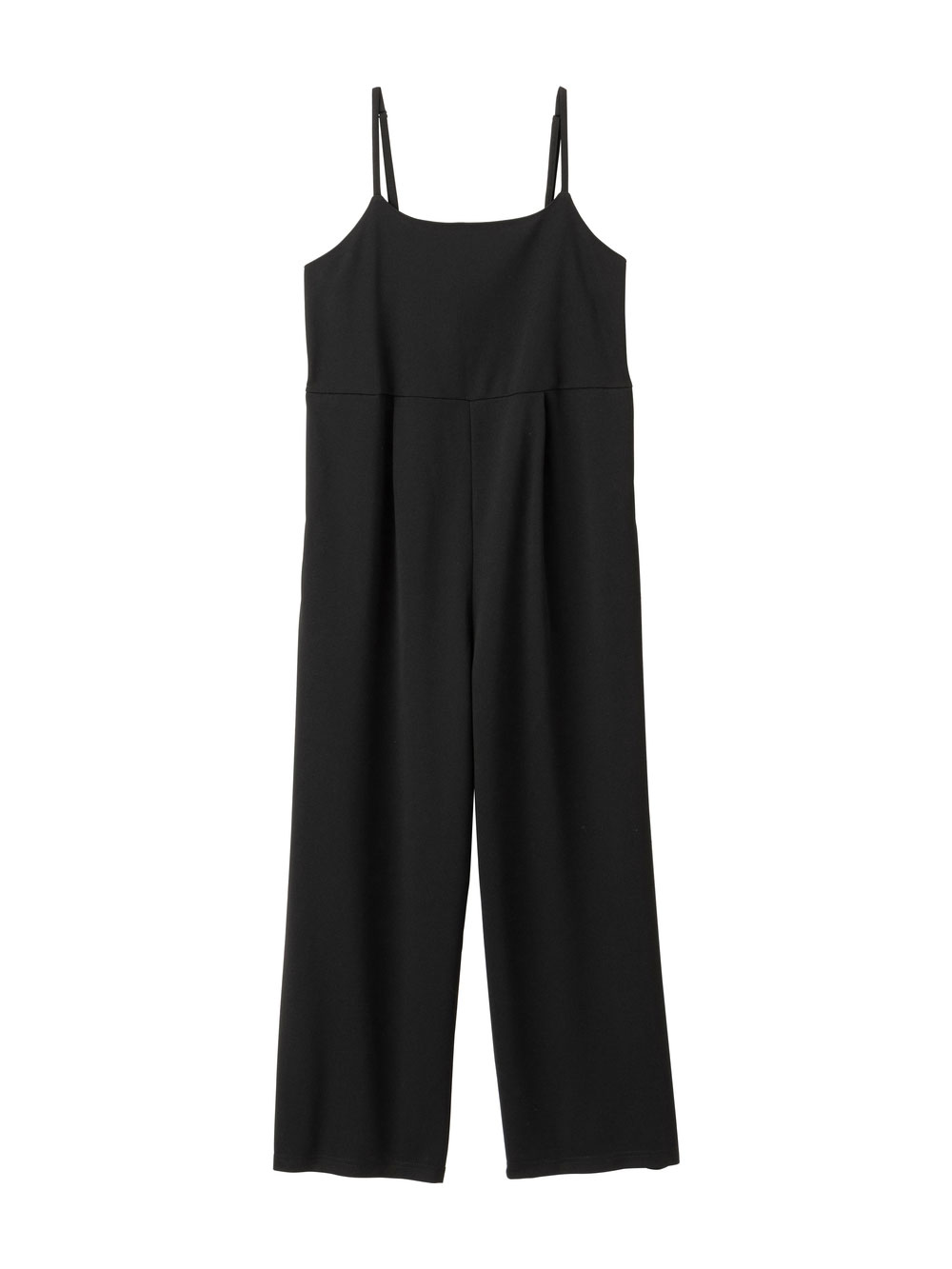 マタニティ パンツ・サロペット|ジョーゼット風カットソーサロペット　マタニティ・産後【出産後も長く使える】Rosemadame（ローズマダム）|ブラック