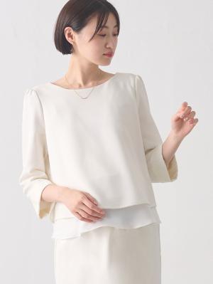 ストレッチジョーゼットトップス　マタニティ・授乳服