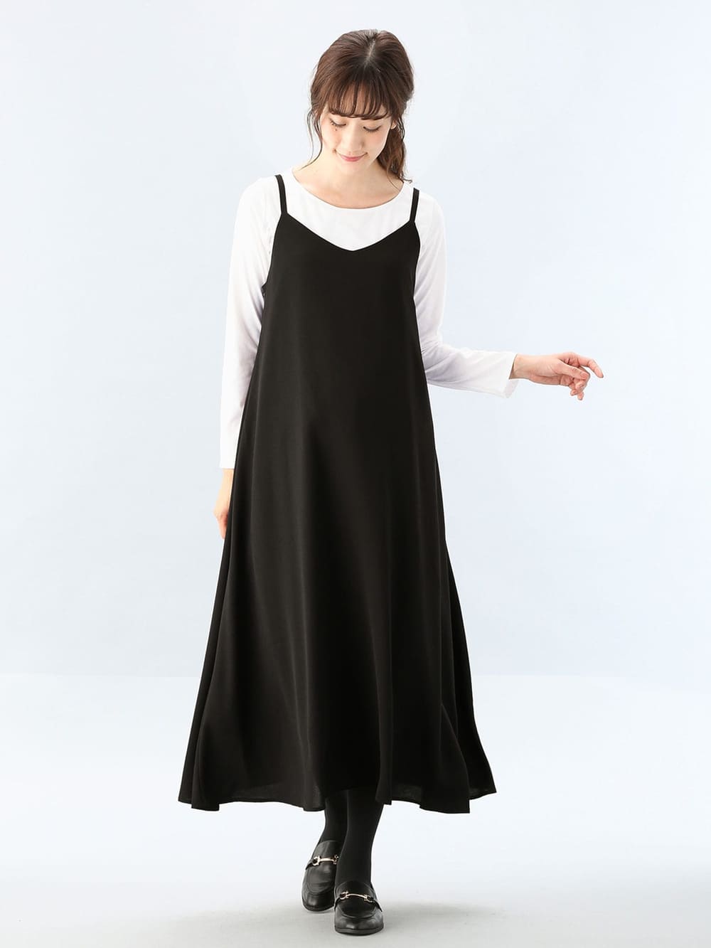 マタニティ ワンピース|【セット】キャミワンピース×授乳Tシャツ2点セット　マタニティ・授乳服【出産後も長く使える】