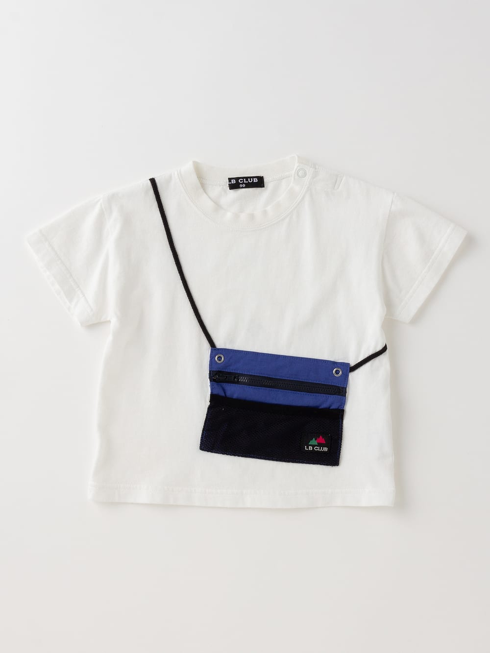 ベビートップス|【LB CLUB】サコッシュ付きTシャツ|ホワイト