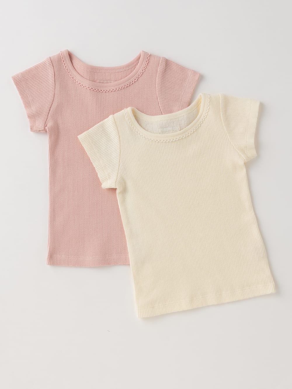コンビ肌着・新生児/ベビー肌着|La Stella（ラ ステラ）ベビーTシャツ肌着2枚セット|オフホワイト