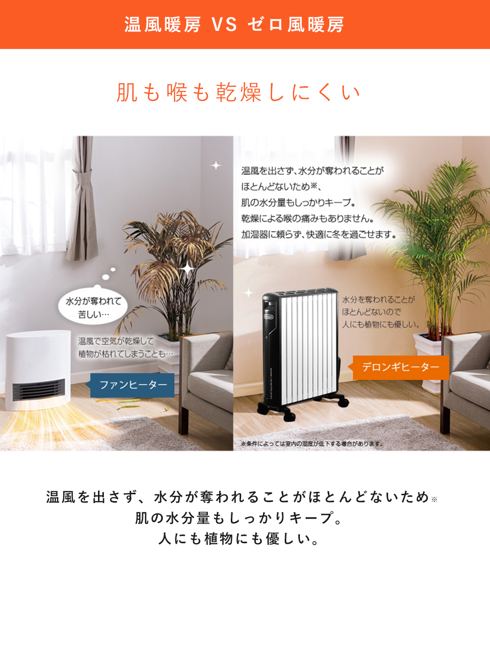 温風暖房 VS ゼロ風暖房